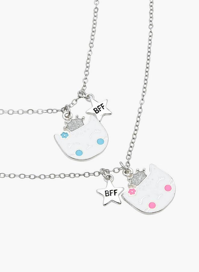 Flora Bella By Shoexpress Cat Pendant Bff Necklace - Set Of 2 - Image 4
